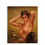 Female nude. Oil on canvas