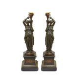 French bronze candlesticks