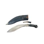 Nepalese horn and metal kukri