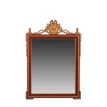 Mahogany wood neoclassical style mirror