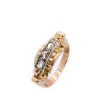 Gold, platinum and diamonds ring