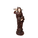 Spanish carved wood and ivory sculpture c.1930