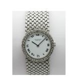 Universal Genève white gold and diamonds wristwatch