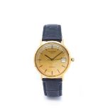 Longines gold and leather wristwatch