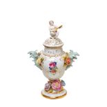 German porcelain Meissen style vase