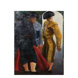 Bullfighters. Oil on canvas