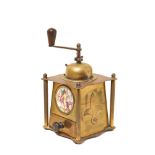 Brass coffee grinder early 20th century