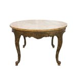 Carved and gilt wood Louis XV style centre table