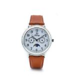 Viceroy steel and leather wristwatch