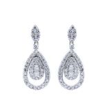 White gold and diamonds earrings