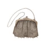 Silver mesh purse