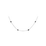 White gold and black diamonds choker