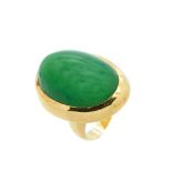 Gold and jade ring