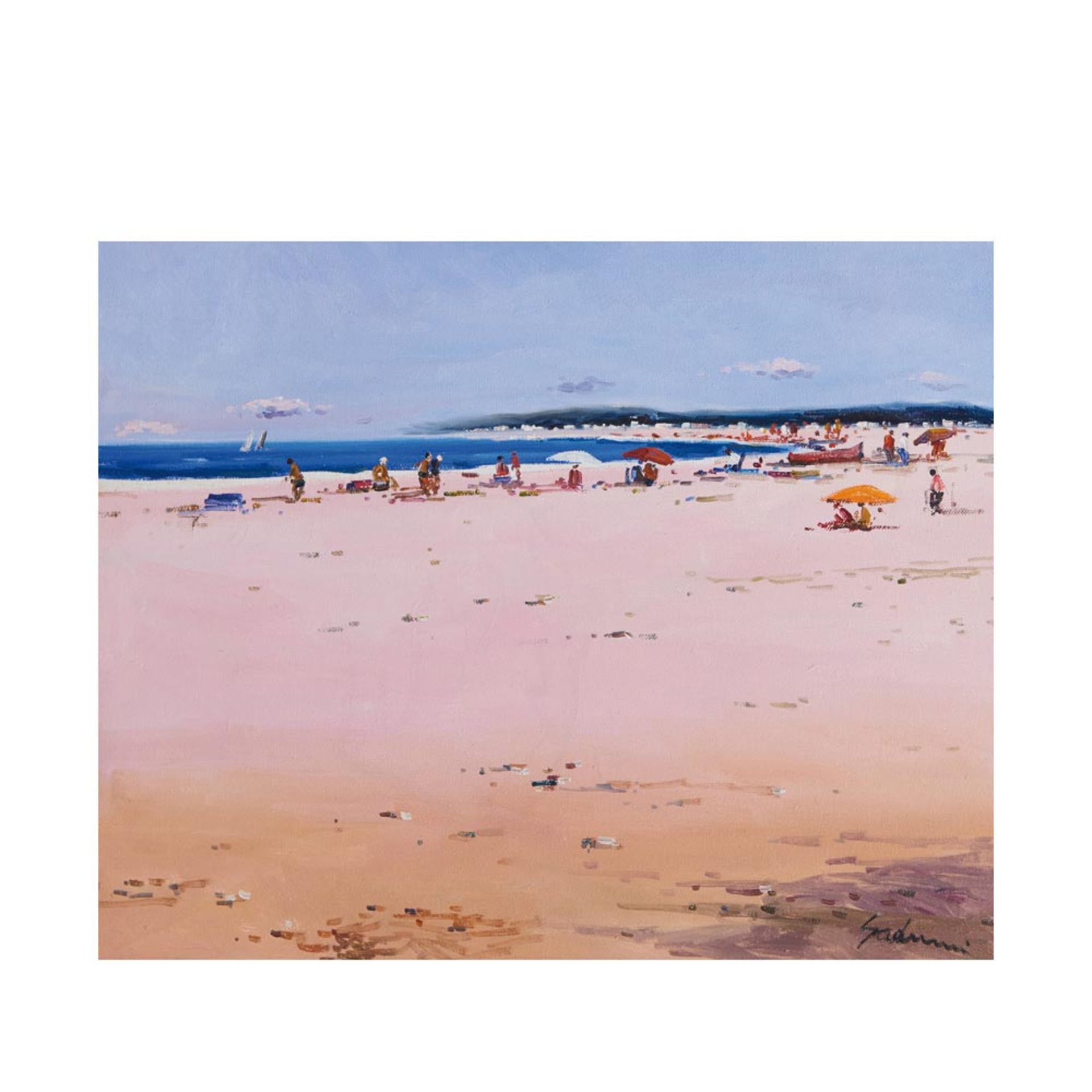 Beach. Oil on canvas