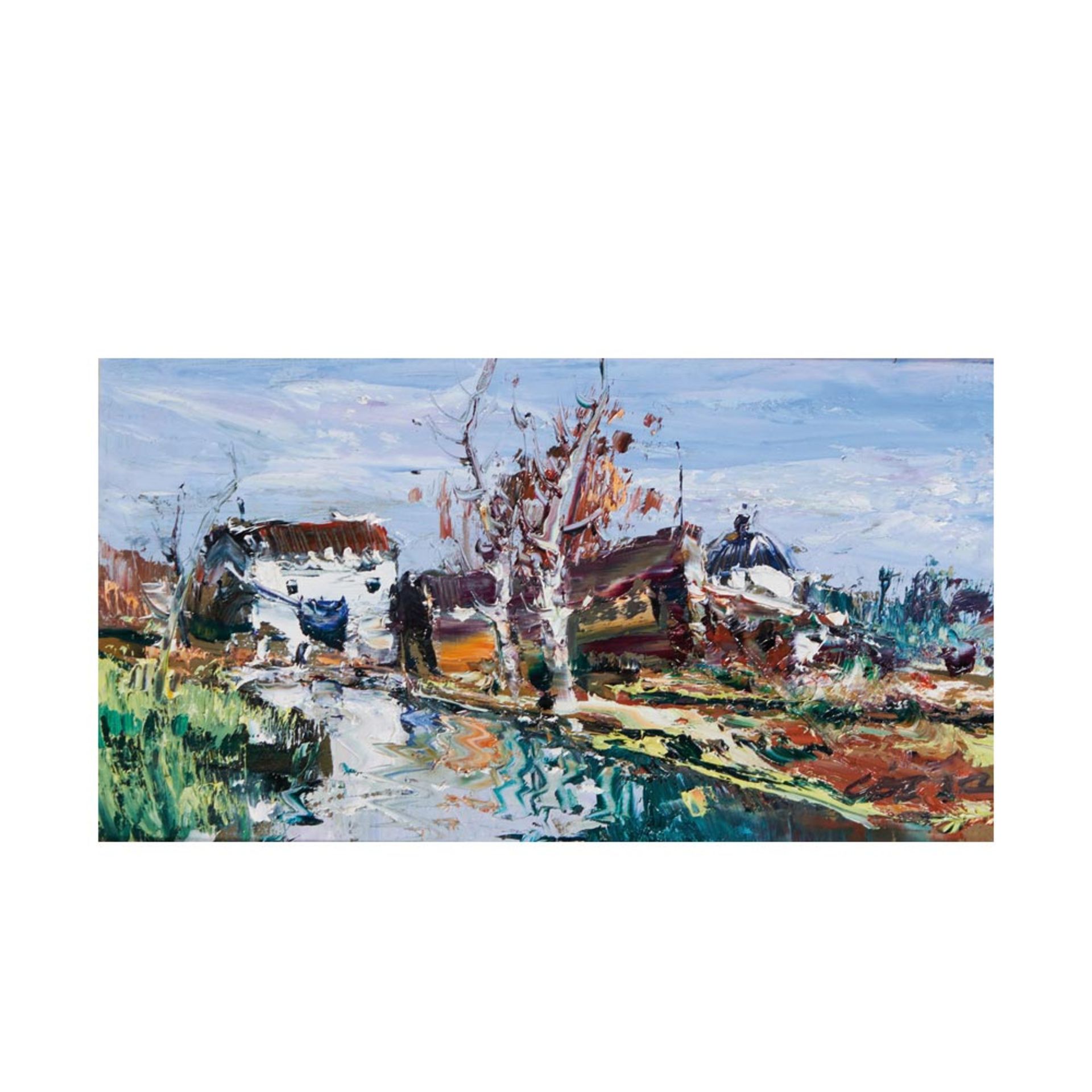Landscape. Oil on panel