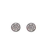 White gold and diamond earrings