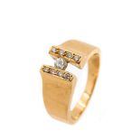 Gold and diamonds ring