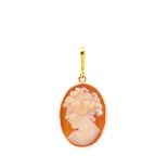 Gold and cameo pendant