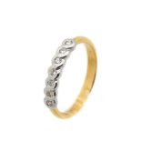 Gold, white gold and diamonds ring