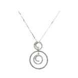 White gold and diamonds pendant