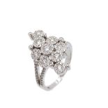 White gold and diamonds ring