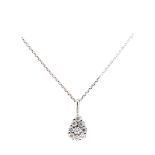 White gold and diamonds pendant