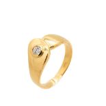 Gold and diamond ring