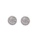 White gold and diamonds earrings