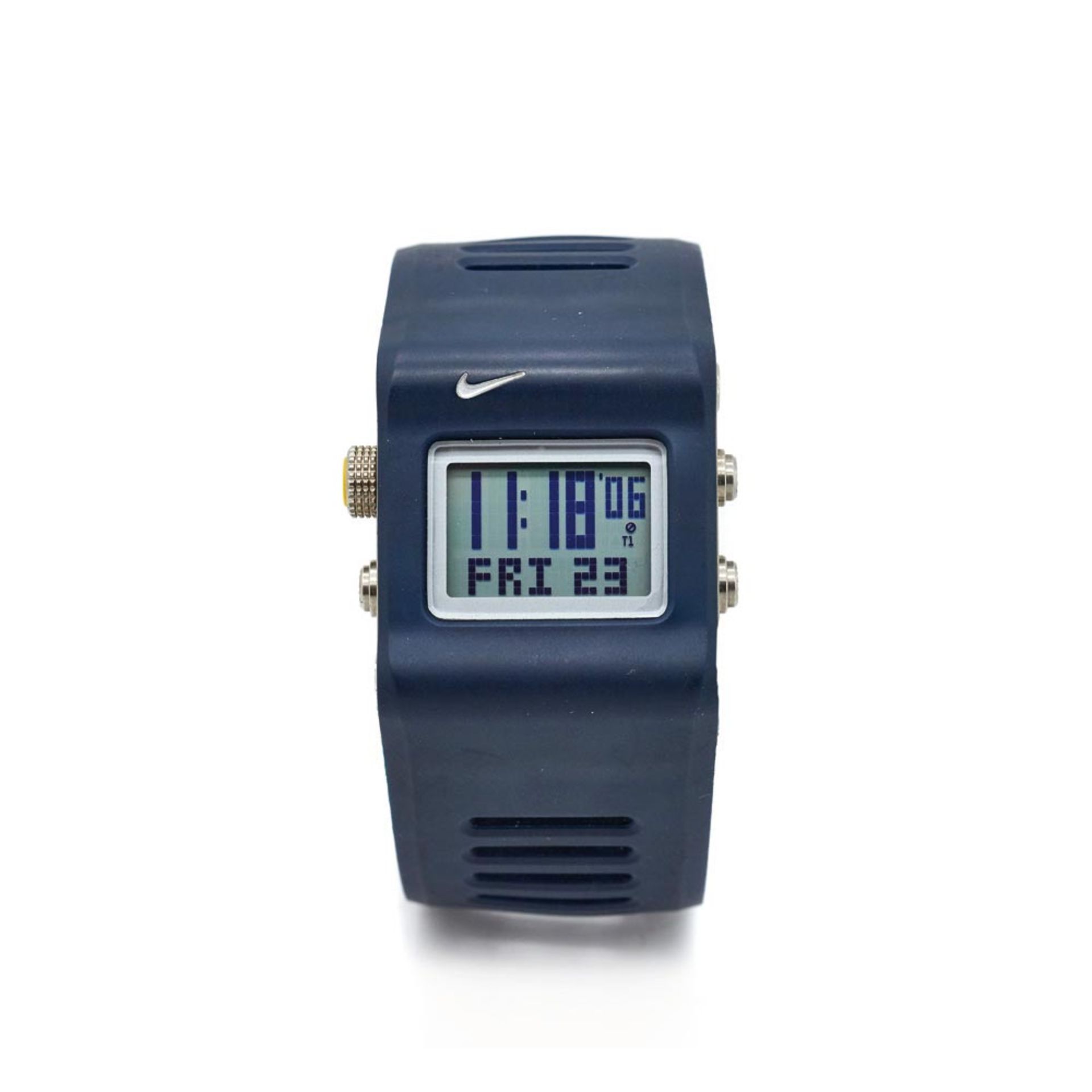 Nike steel and rubber wristwatch