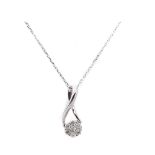 White gold and diamonds pendant