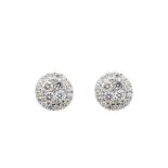 White gold and diamonds earrings