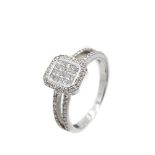 White gold and diamonds ring