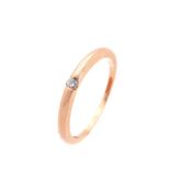 Pink gold and diamond ring