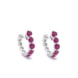 White gold and rubies earrings