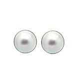 White gold and pearl earrings