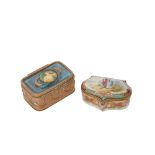 Sèvres porcelain and gilt metal and glass boxes lot, early 20th century