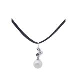 White gold, diamonds and Australian pearl pendant