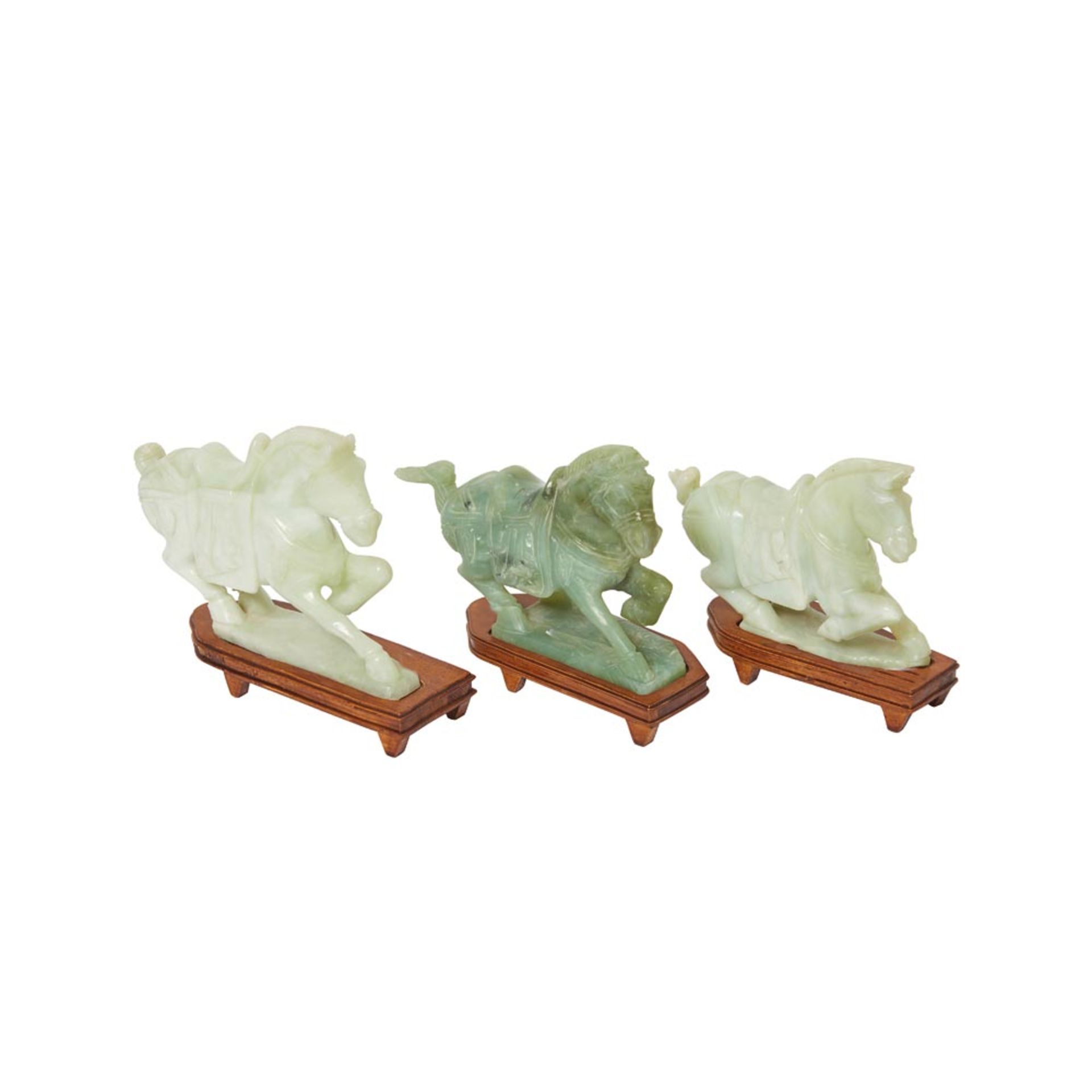 Chinese new jade figures lot