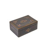 Napoleon III ebony wood and Boulle marquetry box, late 19thy century