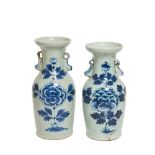 Chinese blue and white porcelain pair of vases