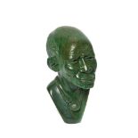 African carved verdite bust