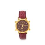 Lotus gold plated and leather wristwatch