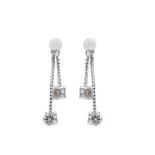 White gold and diamonds earrings