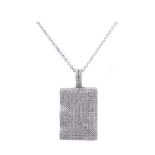 White gold and diamonds pendant