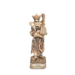 Chinese carved and polychrome bone figure