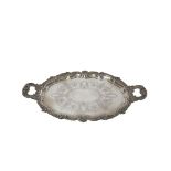 Silver serving tray