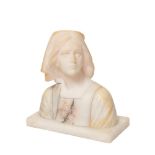 European alabaster and marble bust