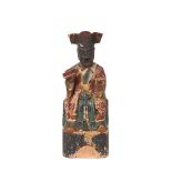 Chinese carved and polychrome wood sculpture, 19th century