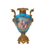 French porcelain Sèvres style vase, late 19th century