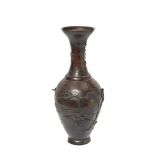 Japanese bronze vase, early 20th century